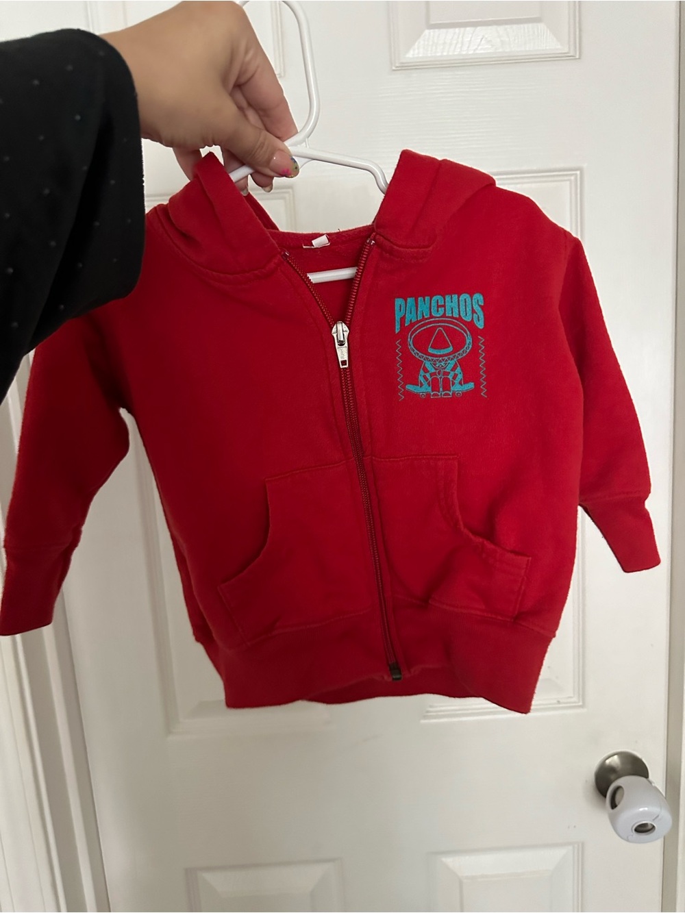 Red 'Panchos' Kids Zip-Up Hoodie